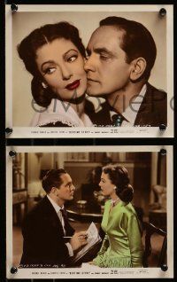 5x072 BEDTIME STORY 3 color 8x10 stills '41 great images of Fredric March & sexy Loretta Young!