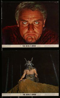 5x015 DEVIL'S BRIDE 8 color 8x10 stills '68 Terence Fisher horror, Charles Gray!