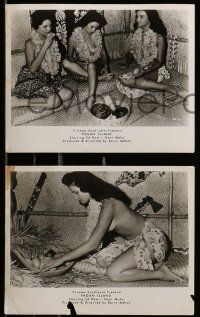 5x801 PAGAN ISLAND 4 8x10 stills '61 Barry Mahon directed, topless white Polynesian native girls!