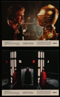 5x066 RETURN OF THE JEDI 4 8x10 mini LCs '83 Han, Chewbacca, Darth Vader, C-3PO, R2-D2, Lando!