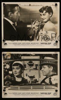 5x630 SABRINA 6 English FOH LCs '54 Humphrey Bogart, Audrey Hepburn, William Holden, Sabrina Fair!