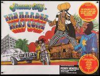 5y248 HARDER THEY COME British quad R77 Jimmy Cliff, Jamaican reggae music, artwork by John Bryant
