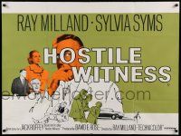 5y254 HOSTILE WITNESS British quad '68 Ray Milland, Felix Aylmer, Sylvia Syms!