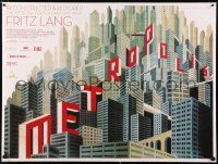 5y263 METROPOLIS DS British quad R10 Fritz Lang classic, art of city by Boris Bilinsky!