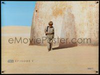 5y272 PHANTOM MENACE teaser DS British quad '99 Star Wars Episode I, Anakin & Vader shadow!
