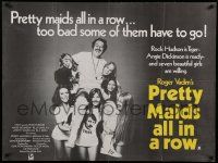 5y273 PRETTY MAIDS ALL IN A ROW British quad '71 Rock Hudson seduces high school cheerleaders!