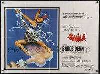 5y277 SMILE British quad '75 Micahel Ritchie directed, artwork of teen beauty by John Alvin!