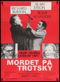 5y641 ASSASSINATION OF TROTSKY Danish '73 Richard Burton, Alain Delon, Romy Schneider