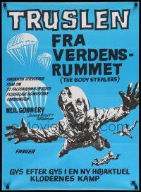 5y651 BODY STEALERS Danish '72 George Sanders, art of skydiver in peril!