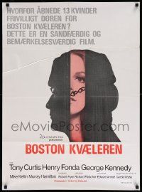 5y652 BOSTON STRANGLER Danish '68 Tony Curtis, Henry Fonda, he killed thirteen girls!