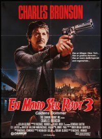 5y659 DEATH WISH 3 Danish '85 Deborah Raffin, Charles Bronson, back and cleaning the streets!