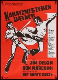 5y694 MURDER IN THE ORIENT Danish '78 Jim Delon, Ron Marchini, Leo Fong, karate action art!