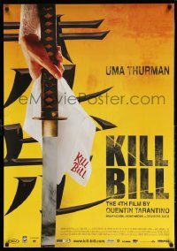 5y027 KILL BILL: VOL. 1 foil Dutch '03 Quentin Tarantino, Uma Thurman holding katana!