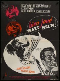 5y511 MURDERERS' ROW French 23x31 '66 art of spy Dean Martin as Matt Helm & sexy Ann-Margret!