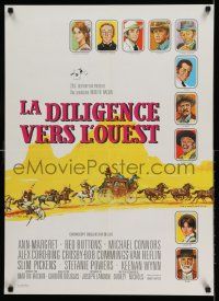 5y525 STAGECOACH French 23x32 '66 Ann-Margret, Buttons, Crosby, Tealdi d'apres Norman Rockwell!