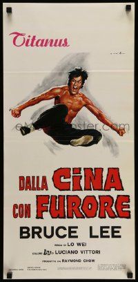 5y327 CHINESE CONNECTION Italian locandina R70s kung fu master Bruce Lee, Averardo Ciriello!