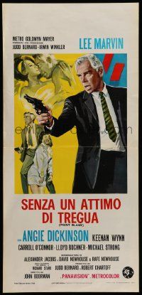 5y358 POINT BLANK Italian locandina '68 Lee Marvin, Angie Dickinson, John Boorman film noir!