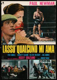 5y295 SOMEBODY UP THERE LIKES ME Italian 26x37 pbusta R60s Paul Newman as Rocky Graziano!