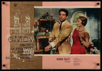 5y317 ROMAN SPRING OF MRS. STONE Italian 18x27 pbusta '61 Warren Beatty, Vivien Leigh!