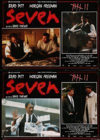 5y309 SEVEN set of 6 Italian 18x26 pbustas '95 David Fincher, Morgan Freeman, Brad Pitt!