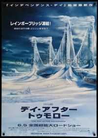 5y382 DAY AFTER TOMORROW advance DS Japanese 29x41 '04 cool image of bridge buried in ice!