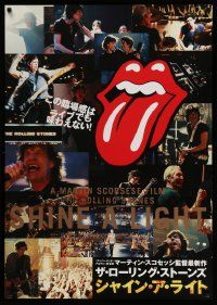 5y411 SHINE A LIGHT Japanese 29x41 '08 Scorsese's Rolling Stones documentary, cool color image!