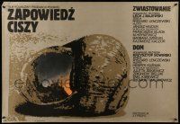 5y799 ANNOUNCEMENT OF SILENCE Polish 26x38 '78 Lech Majewski & Sowinski's Zapowiedz ciszy!