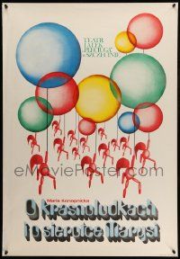 5y855 O KRASNOLUDKACH I O SIEROTCE MARYSI stage play Polish 26x38 '79 balloon artwork by K. Samolyk