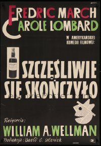 5y774 NOTHING SACRED Polish 23x33 '61 sexy Carole Lombard, different artwork by Wojciech Wenzel!