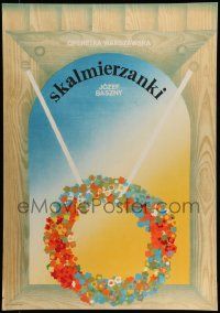 5y782 SKALMIERZANKI stage play Polish 23x33 '70s artwork by Seweryn Jasinski/Kozakiewicz!