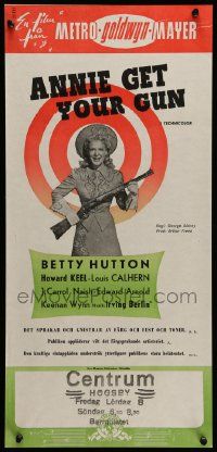 5y181 ANNIE GET YOUR GUN Swedish stolpe '50 different Betty Hutton as the greatest sharpshooter!