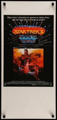 5y213 STAR TREK II Swedish stolpe '83 Wrath of Khan, Leonard Nimoy, William Shatner, sci-fi sequel!