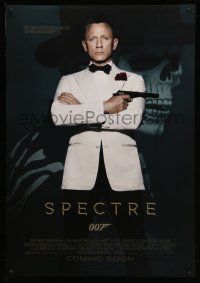 5y104 SPECTRE advance Swiss '15 cool image of Daniel Craig as James Bond 007 with gun!