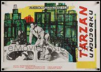5y618 TARZAN'S NEW YORK ADVENTURE Yugoslavian 20x28 R60s Johnny Weissmuller, Maureen O'Sullivan