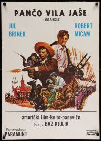 5y628 VILLA RIDES Yugoslavian 20x28 '68 Yul Brynner as Pancho & Robert Mitchum, Bronson, Peckinpah
