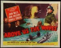 5z504 ABOVE US THE WAVES style A 1/2sh '56 art of John Mills & English WWII submariners!