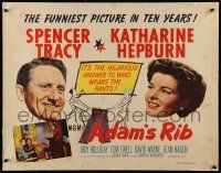 5z506 ADAM'S RIB style A 1/2sh '49 husband & wife Spencer Tracy & Katharine Hepburn are lawyers!
