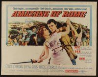 5z512 AMAZONS OF ROME 1/2sh '63 Louis Jourdan, they fought like 10,000 unchained tigers!