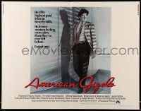5z514 AMERICAN GIGOLO int'l 1/2sh '80 male prostitute Richard Gere is being framed for murder!