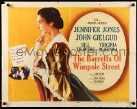 5z532 BARRETTS OF WIMPOLE STREET style A 1/2sh '57 Jennifer Jones as Elizabeth Browning!