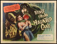 5z534 BEAST FROM HAUNTED CAVE 1/2sh '59 Corman's lusting human-headed insect queen, uncensored!