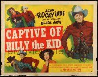 5z570 CAPTIVE OF BILLY THE KID style A 1/2sh '51 cowboy Rocky Lane & his stallion Black Jack!