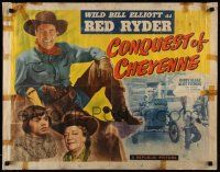5z584 CONQUEST OF CHEYENNE style A 1/2sh '46 Wild Bill Elliott as Red Ryder, Bobby Blake!