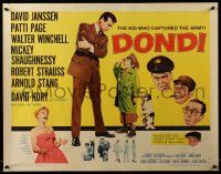 5z606 DONDI style A 1/2sh '61 David Janssen, Walter Winchell, tale of the kid who captured the army