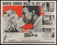 5z630 FLAME IN THE STREETS 1/2sh '61 John Mills, Sylvia Syms, interracial romance!
