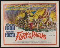 5z640 FURY OF THE PAGANS 1/2sh '62 La Furia dei Barbari, sword & sandal barbarians & plunderers!
