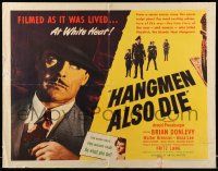 5z661 HANGMEN ALSO DIE style A 1/2sh '43 directed by Fritz Lang, Brian Donlevy, great dramatic art!