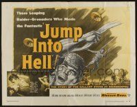 5z705 JUMP INTO HELL 1/2sh '55 Indochina war, David Butler directed, Jacques Sernas!