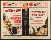 5z748 MAN WHO KNEW TOO MUCH/TROUBLE WITH HARRY 1/2sh '63 Alfred Hitchcock double-feature!