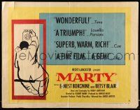 5z752 MARTY style A 1/2sh '55 directed by Delbert Mann, Ernest Borgnine, written by Paddy Chayefsky